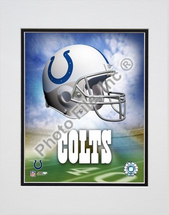 Indianapolis Colts "Helmet Logo" Double Matted 8" X 10" Photograph (Unframed)