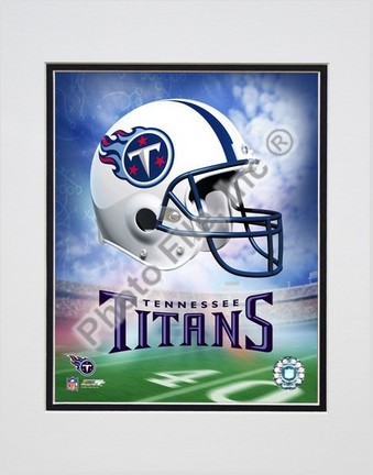 Tennessee Titans "Helmet Logo" Double Matted 8" X 10" Photograph (Unframed)