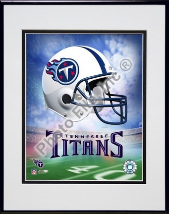 Tennessee Titans "Helmet Logo" Double Matted 8" X 10" Photograph in Black Anodized Aluminum Frame