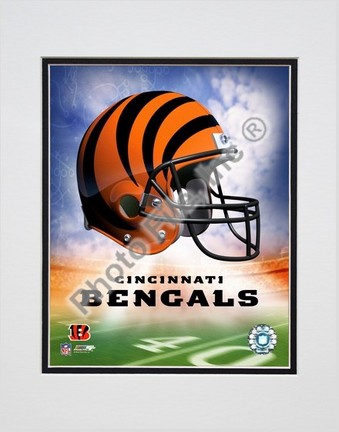 Cincinnati Bengals Helmet Logo (2004) Double Matted 8" X 10" Photograph (Unframed)