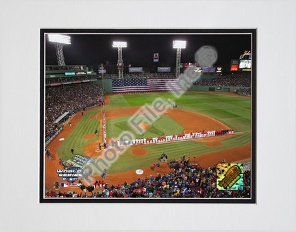 2004 World Series Opening Game National Anthem at Fenway Park, Boston Double Matted 8" X 10" Photograph (Unfra