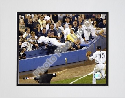 Derek Jeter "2004 Head First Dive" Double Matted 8" X 10" Photograph (Unframed)