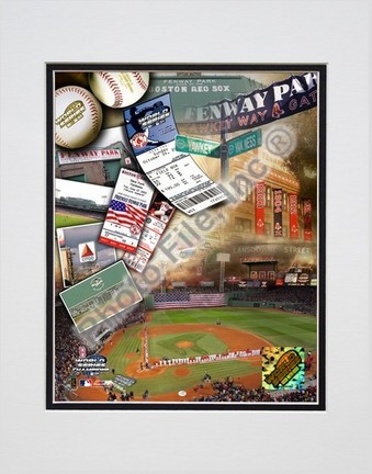 Fenway Park Composite Double Matted 8" X 10" Photograph (Unframed)