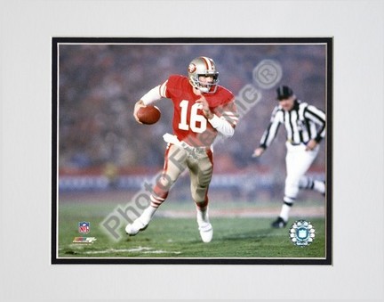 Joe Montana #21 Double Matted 8" X 10" Photograph (Unframed)