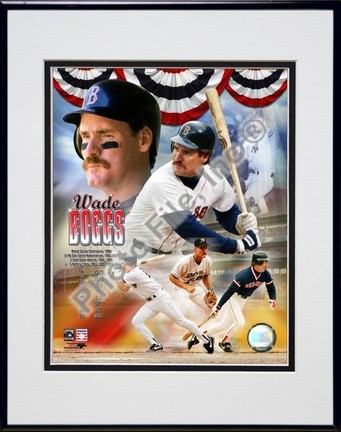 Wade Boggs Legends Composite Double Matted 8" X 10" Photograph in Black Anodized Aluminum Frame
