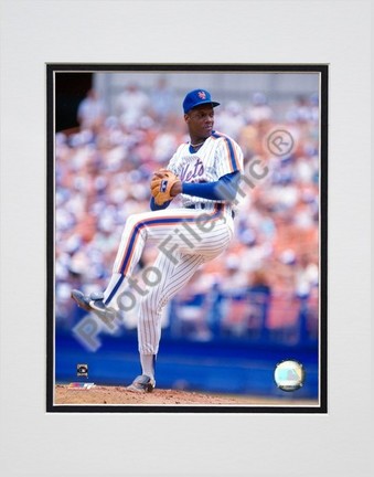 Dwight Gooden "Pitching Action" Double Matted 8" X 10" Photograph (Unframed)