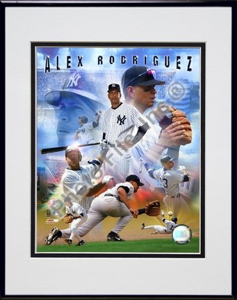 Alex Rodriguez "2005 Composite" Double Matted 8" X 10" Photograph in Black Anodized Aluminum Frame