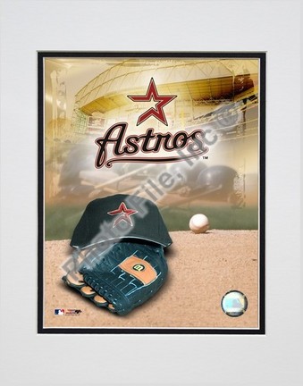 Houston Astros "2005 Logo / Cap and Glove" Double Matted 8" X 10" Photograph (Unframed)