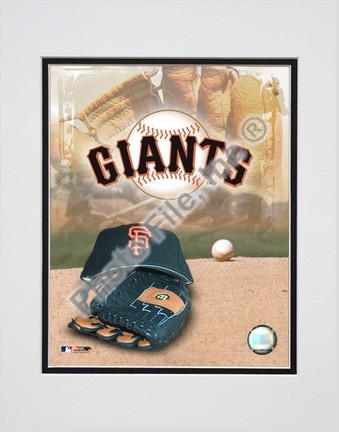 San Francisco Giants "2005 Logo / Cap and Glove" Double Matted 8" X 10" Photograph (Unframed)