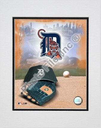 Detroit Tigers "2005 Logo / Cap and Glove" Double Matted 8" X 10" Photograph (Unframed)