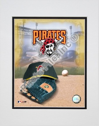 Pittsburgh Pirates "2005 Logo / Cap and Glove" Double Matted 8" X 10" Photograph (Unframed)