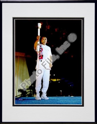 Muhammad Ali "1996 Olympics #2" Double Matted 8" X 10" Photograph in Black Anodized Aluminum Frame