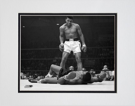 Muhammad Ali "1965 1st Round Knock Out Against Sonny Liston #5" Double Matted 8" X 10" Photograph (U