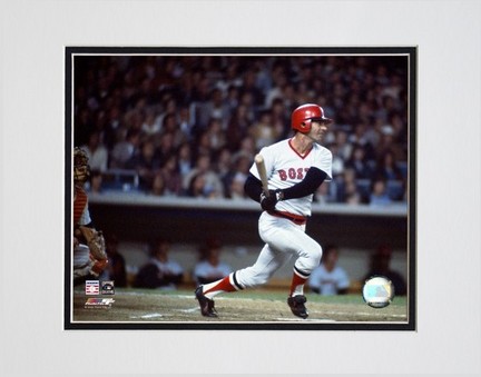 Carl Yastrzemski "2005 Bating Action" Double Matted 8" X 10" Photograph (Unframed)