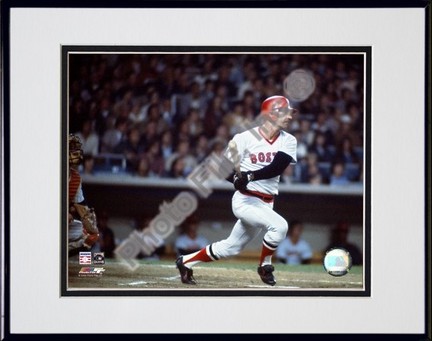 Carl Yastrzemski "2005 Bating Action" Double Matted 8" X 10" Photograph in Black Anodized Aluminum F