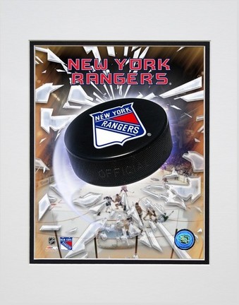 New York Rangers "2005 Logo / Puck" Double Matted 8" X 10" Photograph (Unframed)