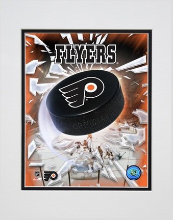 Philadelphia Flyers "2005 Logo / Puck" Double Matted 8" X 10" Photograph (Unframed)