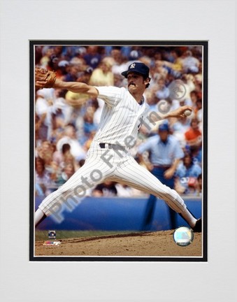 Ron Guidry "Pitching Action" Double Matted 8" X 10" Photograph (Unframed)