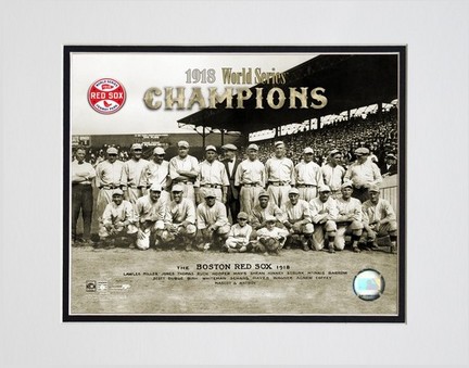 Boston Red Sox "1918 World Series Champions" Double Matted 8" X 10" Photograph (Unframed)