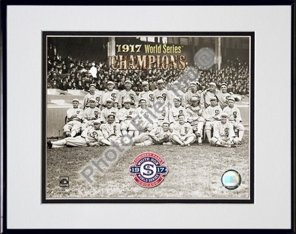 Chicago White Sox "1917 World Series Champions" Double Matted 8" X 10" Photograph in Black Anodized 