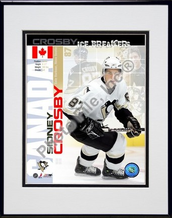 Sidney Crosby "Ice Breakers Composite" Double Matted 8" x 10" Photograph in Black Anodized Aluminum 