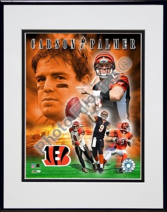 Carson Palmer "2005 Portrait Plus" Double Matted 8" x 10" Photograph in Black Anodized Aluminum Fram