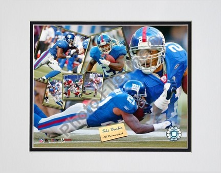 Tiki Barber "2005 Scrapbook" Double Matted 8" X 10" Photograph (Unframed)