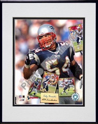 Tedy Bruschi "2005 Scrapbook" Double Matted 8" x 10" Photograph in Black Anodized Aluminum Frame