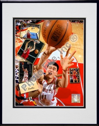 Yao Ming "2005 Scrapbook" Double Matted 8" x 10" Photograph in Black Anodized Aluminum Frame