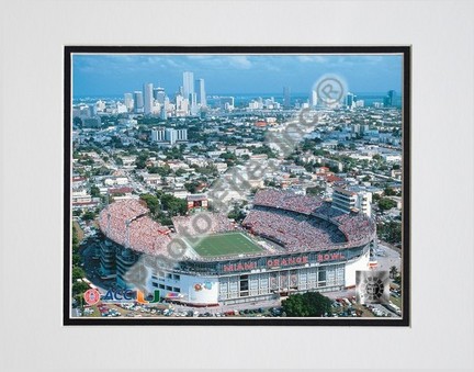 Miami Hurricanes "Orange Bowl" Double Matted 8" x 10" Photograph (Unframed)