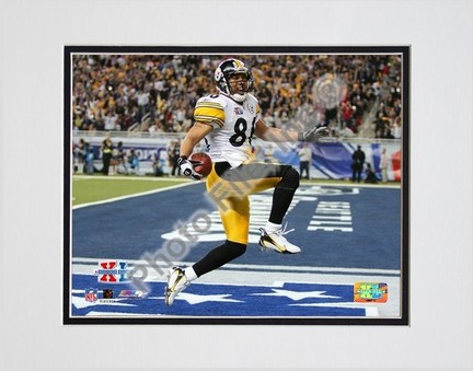 Hines Ward "Super Bowl XL Horizontal Celebration #10" Double Matted 8" x 10" Photograph (Unframed)