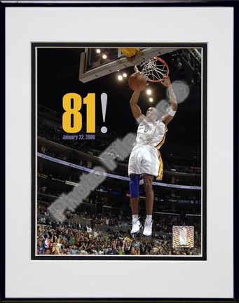 Kobe Bryant "Los Angeles Lakers 81 Point Game (1/22/2006)" Double Matted 8" x 10" Photograph in Blac