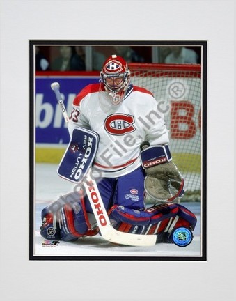 Patrick Roy "Action - Close Up" Double Matted 8" x 10" Photograph (Unframed)