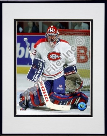 Patrick Roy "Action - Close Up" Double Matted 8" x 10" Photograph in Black Anodized Aluminum Frame