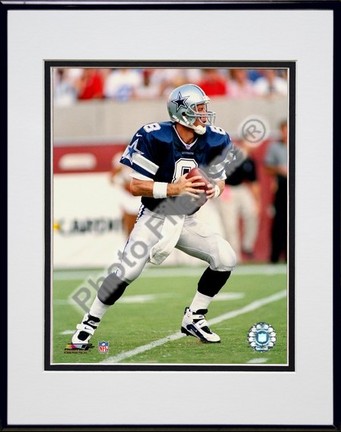 Troy Aikman "Action" Double Matted 8" x 10" Photograph in Black Anodized Aluminum Frame