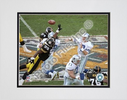 Troy Aikman "Horizontal Action" Double Matted 8" x 10" Photograph (Unframed)