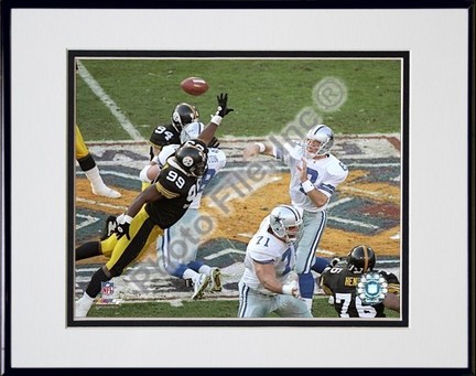 Troy Aikman "Horizontal Action" Double Matted 8" x 10" Photograph in Black Anodized Aluminum Frame