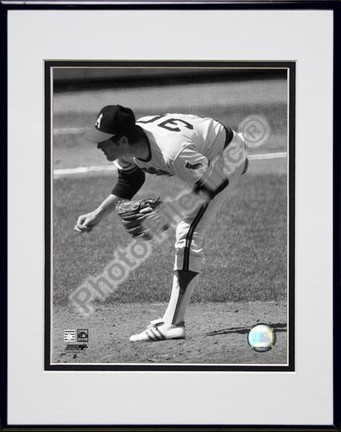 Nolan Ryan Los Angeles Angels of Anaheim Double Matted 8" x 10" Photograph in Black Anodized Aluminum Frame