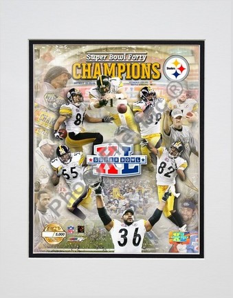 Pittsburgh Steelers "Super Bowl XL Champions Photo File Gold" Double Matted 8" x 10" Photograph (Unf