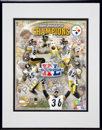 Pittsburgh Steelers "Super Bowl XL Champions Photo File Gold" Double Matted 8" x 10" Photograph in B