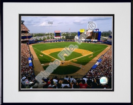 Shea Stadium "2006" Double Matted 8" X 10" Photograph in a Black Anodized Aluminum Frame