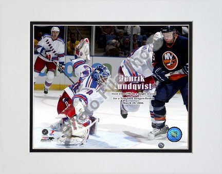 Henrik Lundqvist 2005 / 2006 "30 Win Season" Double Matted 8" x 10" Photograph (Unframed)