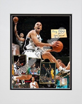 Tony Parker 2006 "Scrapbook" Double Matted 8" x 10" Photograph (Unframed)