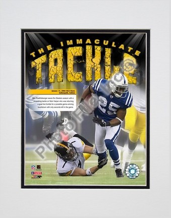 Ben Roethlisberger 2006 "Imaculate Tackle" Double Matted 8" x 10" Photograph (Unframed)