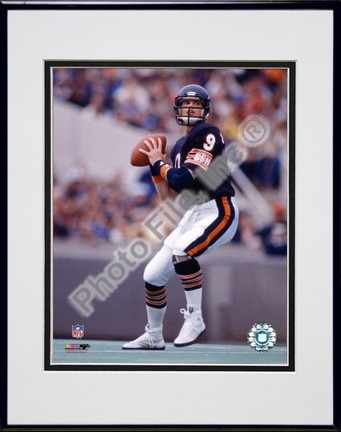 Jim McMahon "Passing Action" Double Matted 8" x 10" Photograph Black Anodized Aluminum Frame