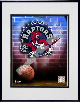 Toronto Raptors "2006 Logo" Double Matted 8" X 10" Photograph in a Black Anodized Aluminum Frame