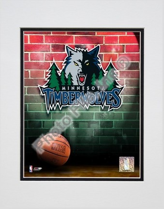 Minnesota Timberwolves "2006 Logo" Double Matted 8" X 10" Photograph (Unframed)