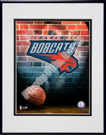 Charlotte Bobcats 2006 NBA Logo Double Matted 8” x 10” Photograph in Black Anodized Aluminum Frame