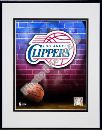 Los Angeles Clippers "2006 Logo" Double Matted 8" X 10" Photograph in a Black Anodized Aluminum Fram