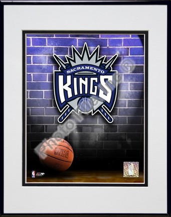 Sacramento Kings "2006 Logo" Double Matted 8" X 10" Photograph in a Black Anodized Aluminum Frame